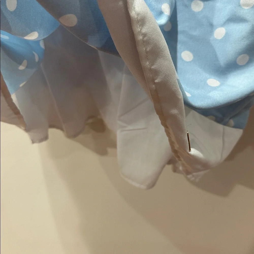 Tahari Girl Light Blue Dress with White Dots Size 5